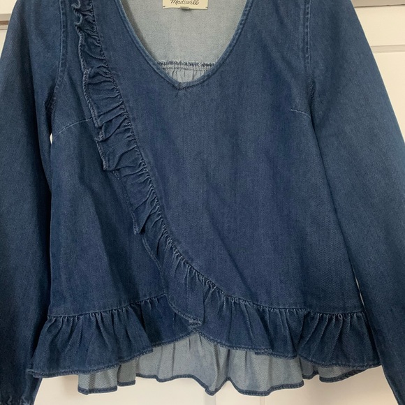 Denim Ruffle Top - Picture 10 of 12
